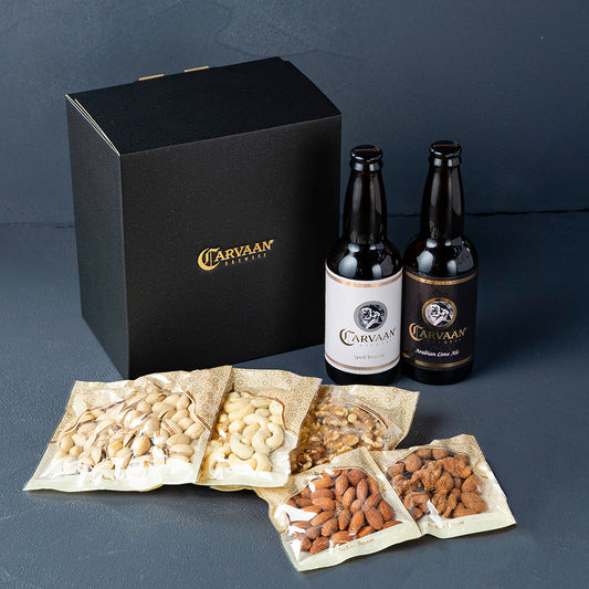 人気クラフトビール2本とたっぷりナッツの晩酌セット